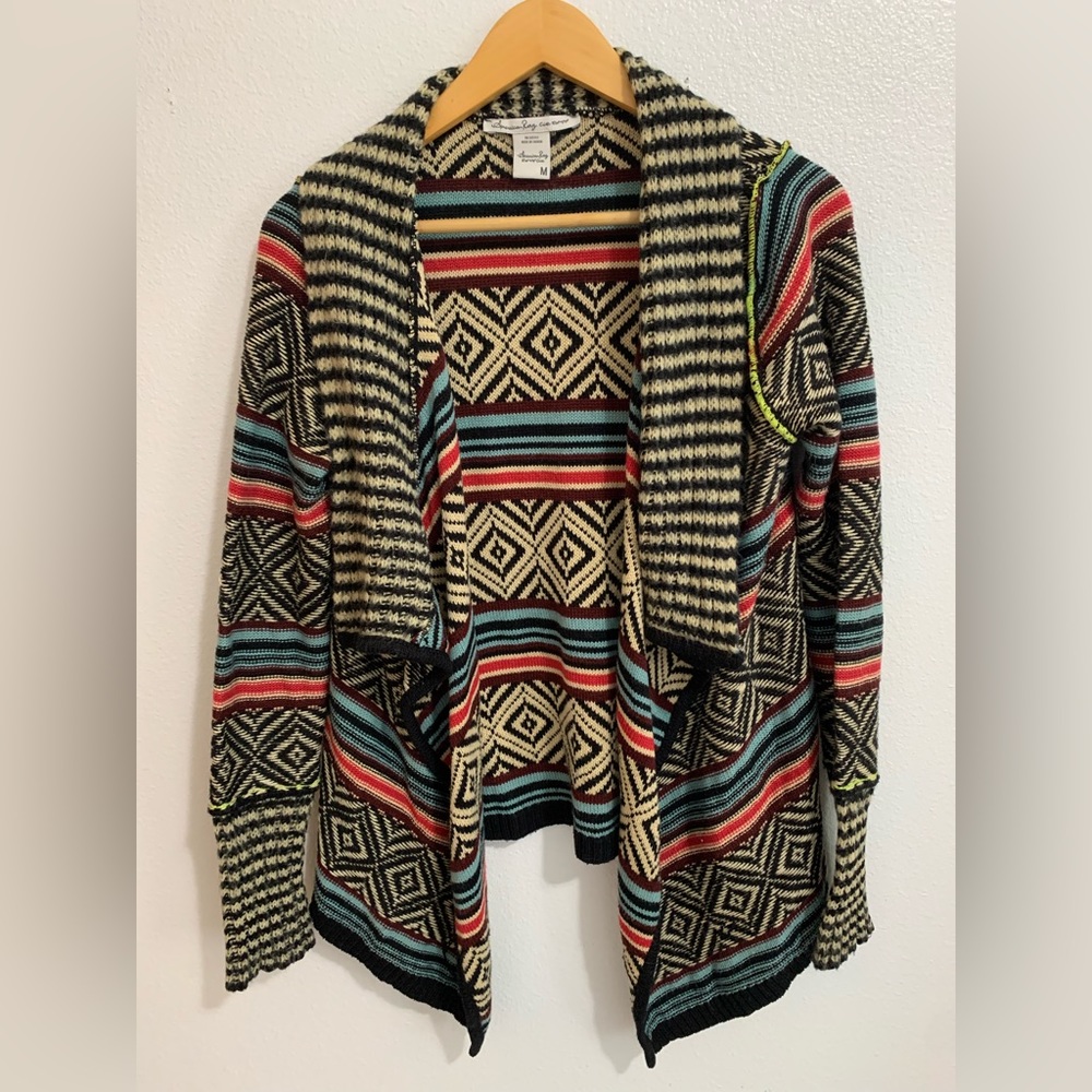 Fun American Rag Aztec print cardigan size M